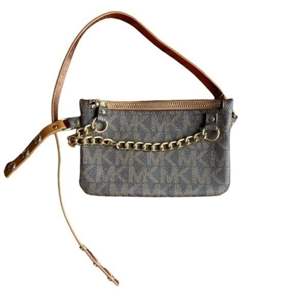Michael Kors Belt Bag in Brown Monogram